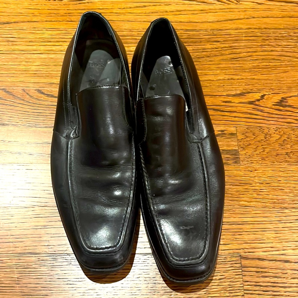 Boss men’s black dress shoes size 11